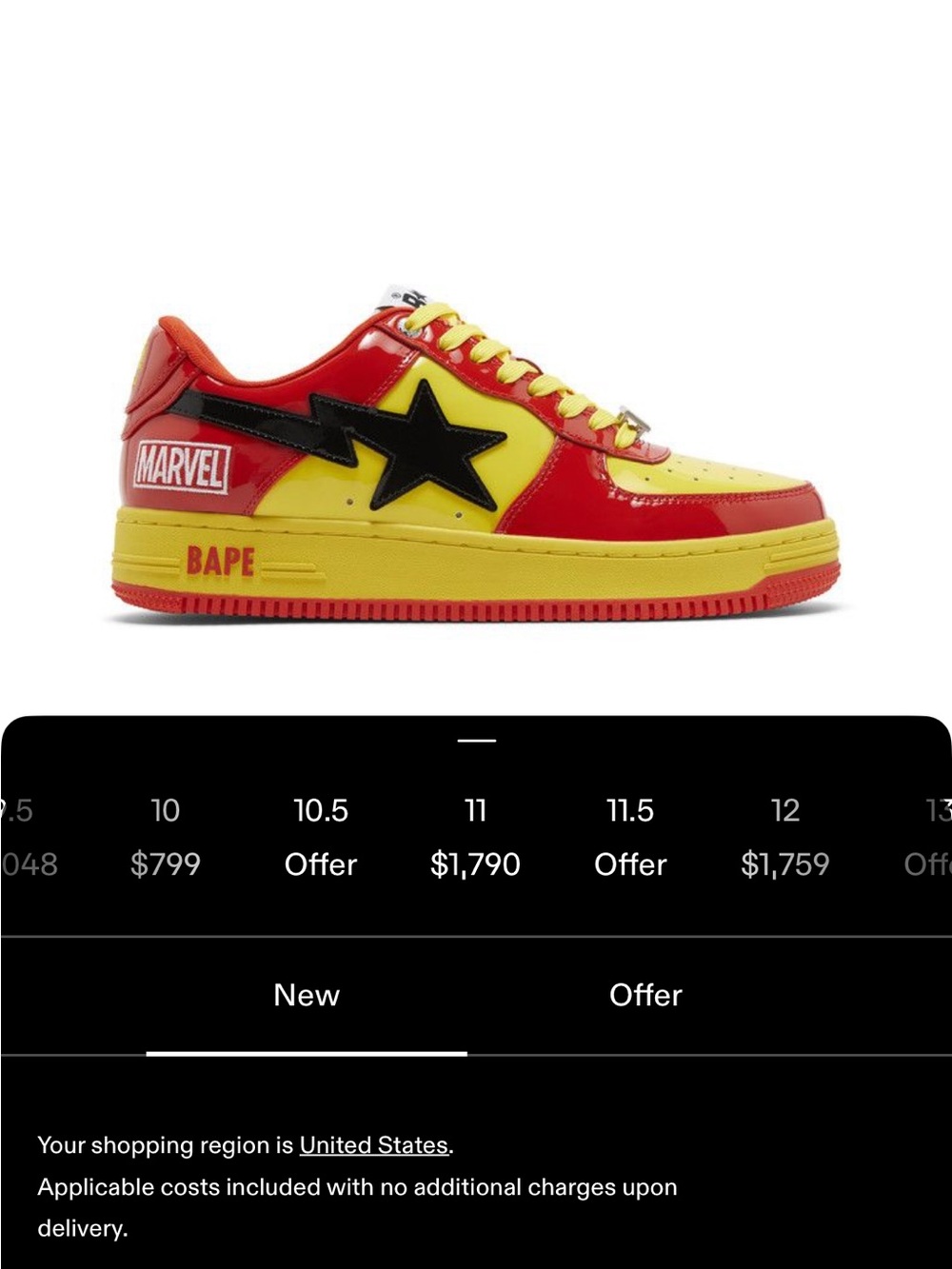 BAPE x Marvel Ironman